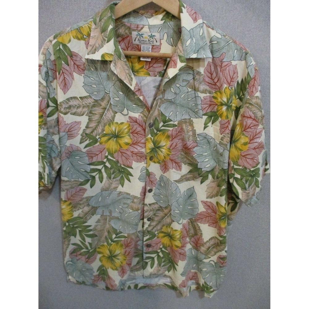 Kona Kai Hawaiian Shirt Size Medium